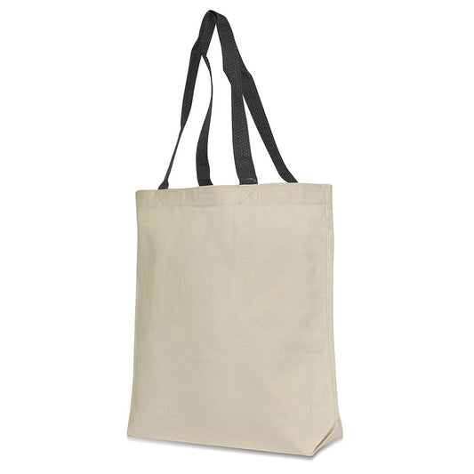 Gusseted Recycled Cotton Canvas Tote Bag