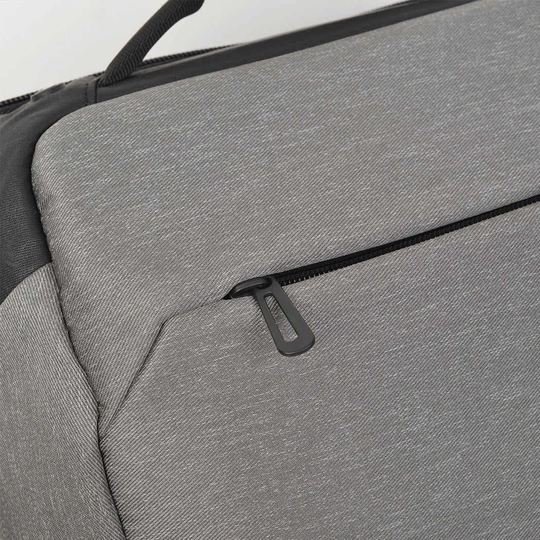 Compact Heather Gray 15.6-Inch Laptop Backpack