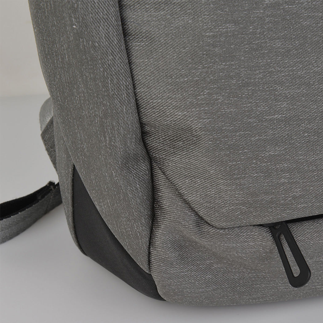 Compact Heather Gray 15.6-Inch Laptop Backpack