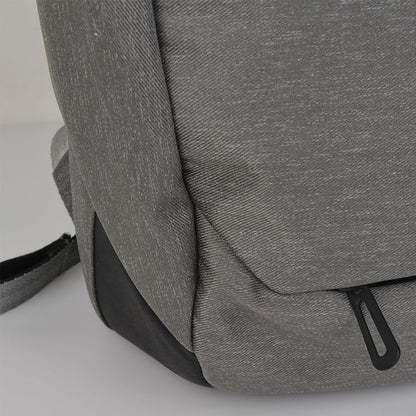 Compact Heather Gray 15.6-Inch Laptop Backpack