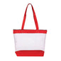 Clear PVC Zipper Tote with Polyester Trim