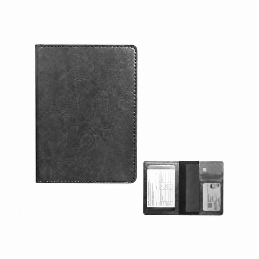 Leatherette Passport & Card Organizer