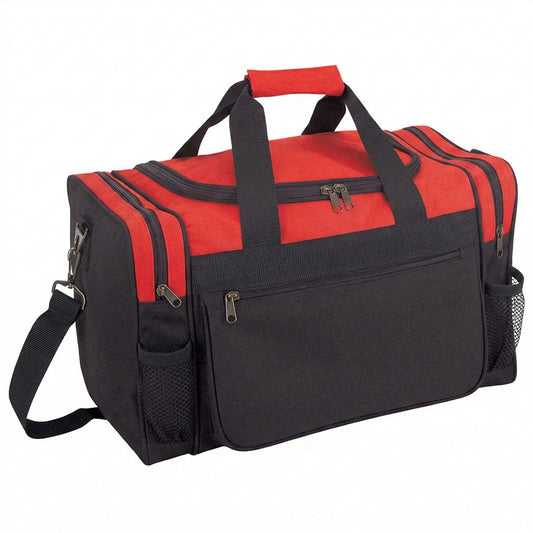 Zippered 17-Inch Sports Duffel Bag