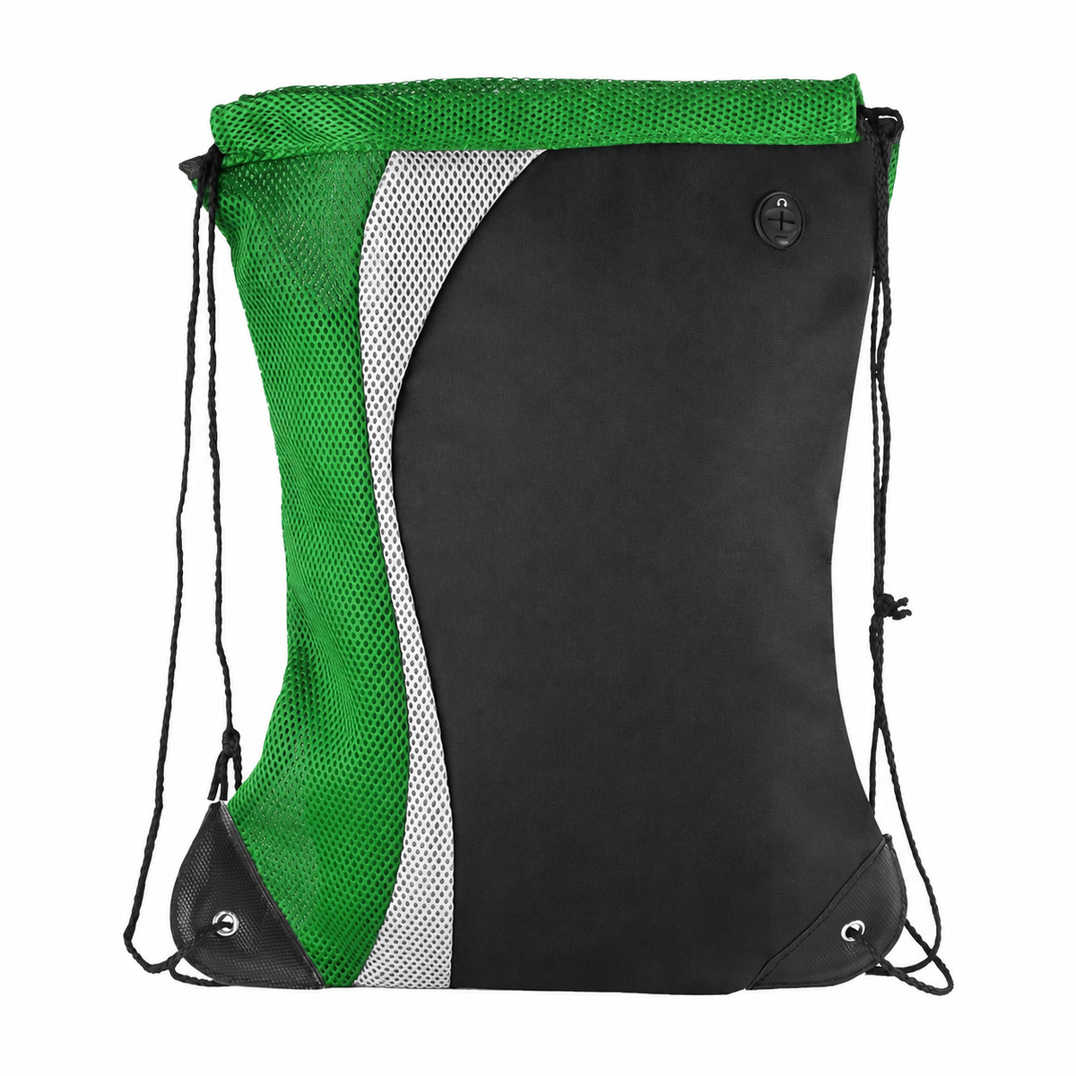 Two-Tone Mesh Drawstring Backpack