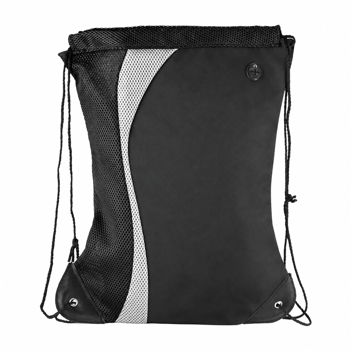 Two-Tone Mesh Drawstring Backpack