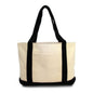 Cotton Canvas Gusseted Tote Bag