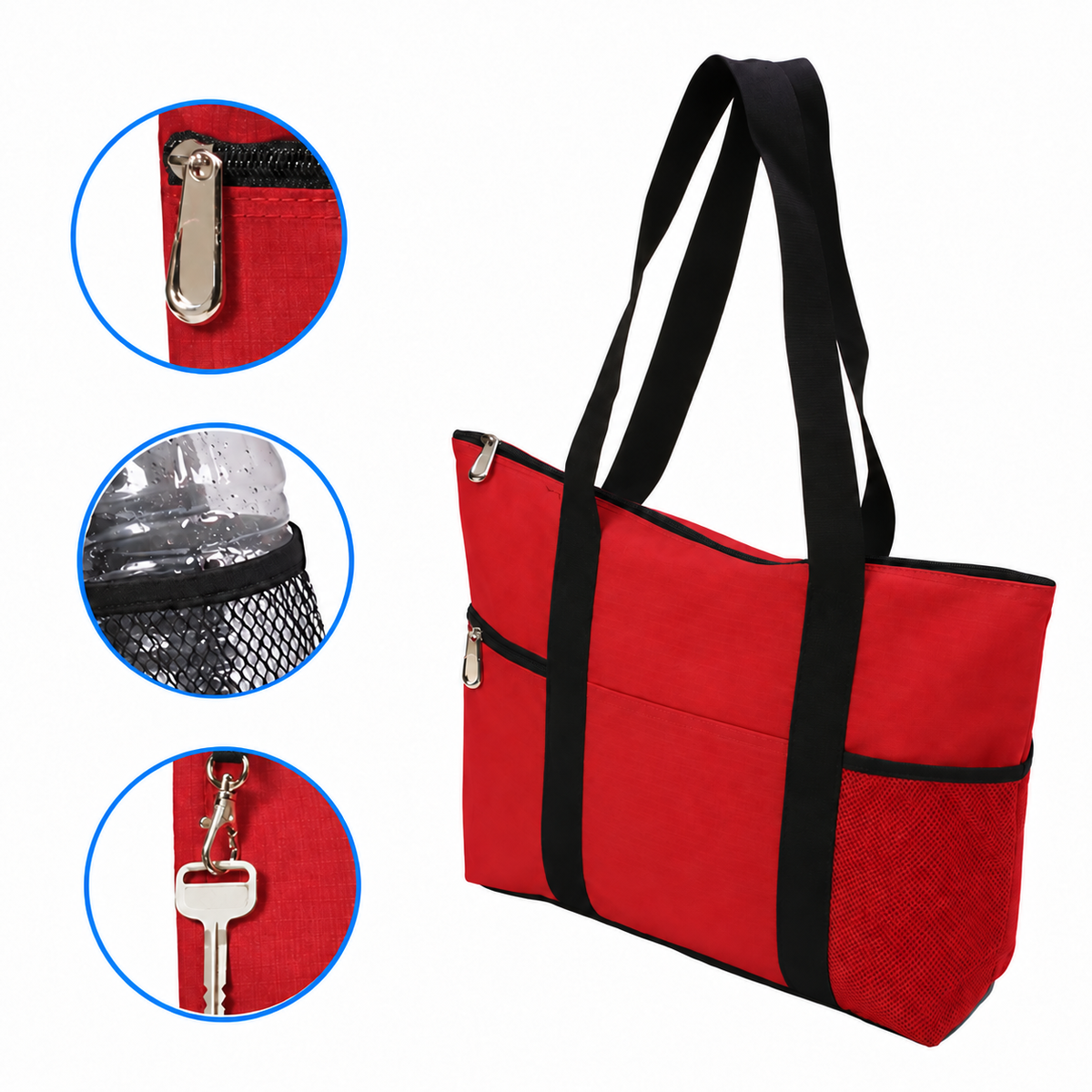 Poly Deluxe Zipper Travel Tote Bag