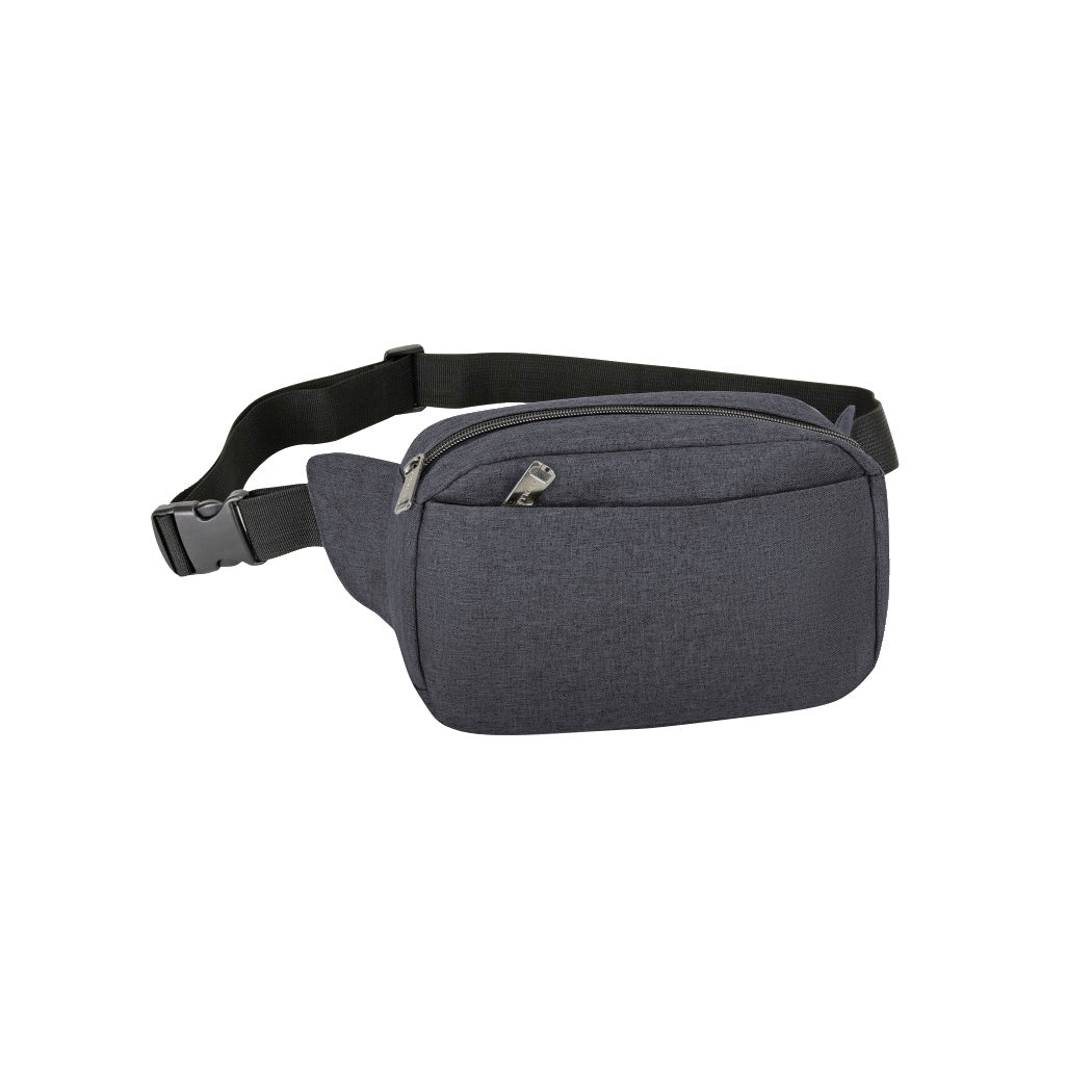Triple-Zipper Heather Waist Pack