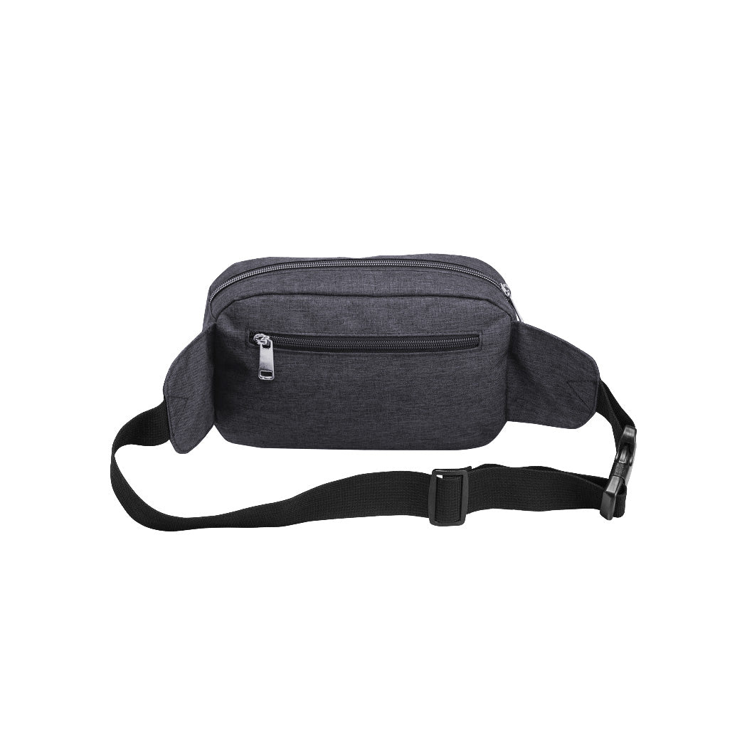 Triple-Zipper Heather Waist Pack