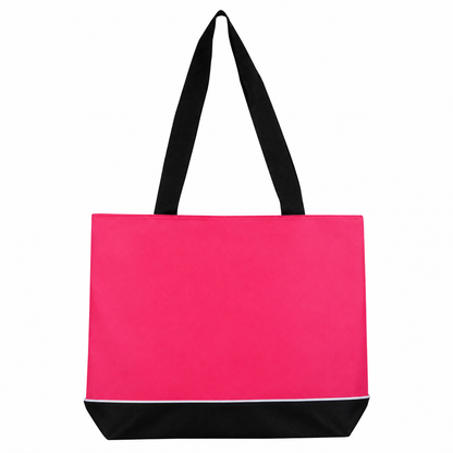Zipper Shoulder Tote Bag