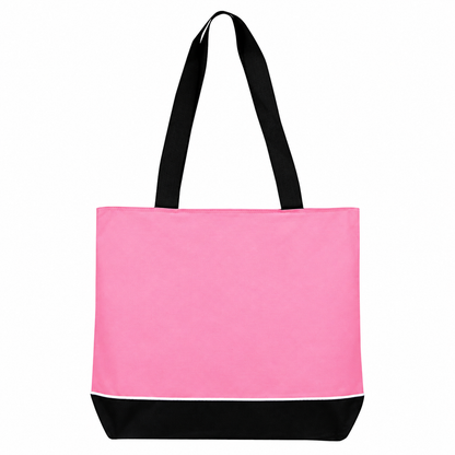 Zipper Shoulder Tote Bag