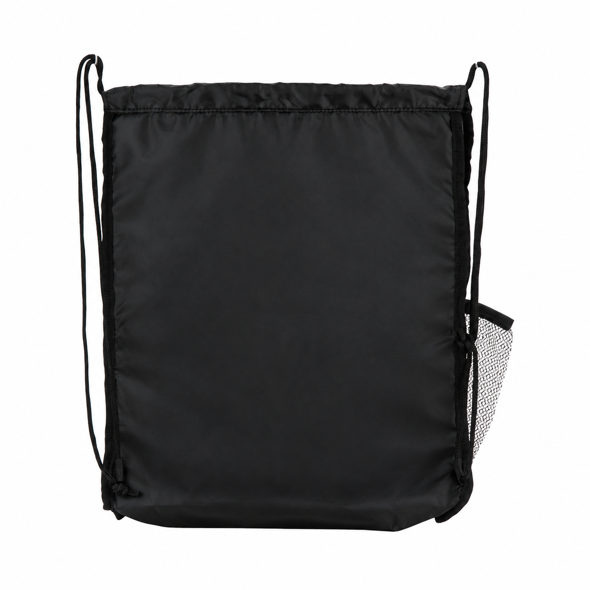 Angled-Pocket Sports Drawstring Bag with Bottle Pocket