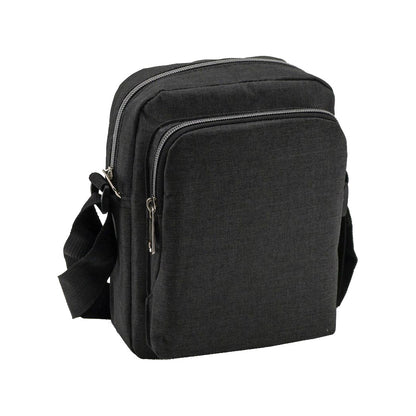 Vertical Triple Zipper Sling Bag