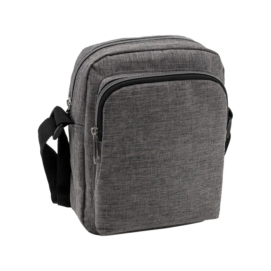 Vertical Triple Zipper Sling Bag