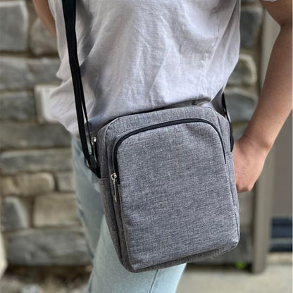 Vertical Triple Zipper Sling Bag