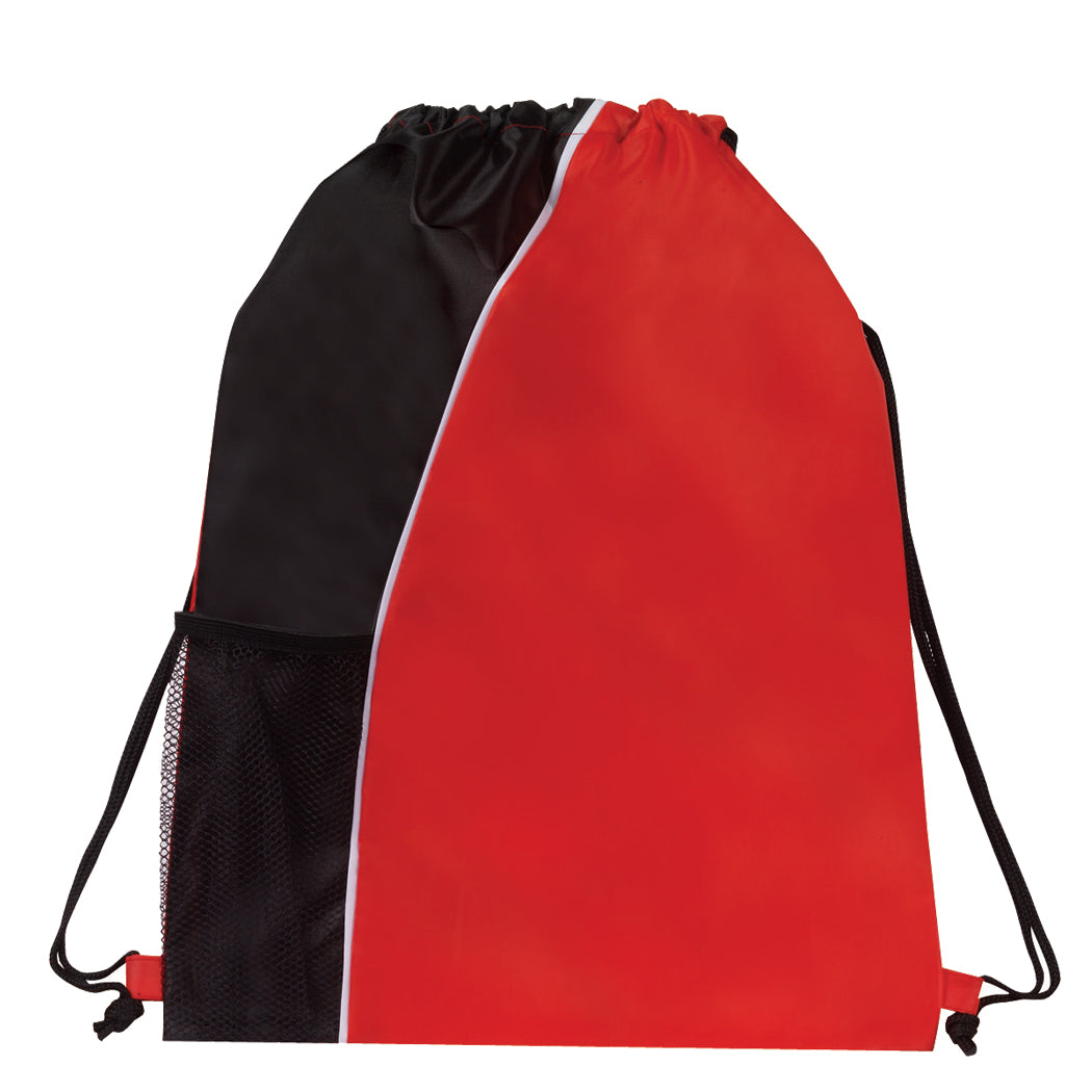 Poly Colorblock Drawstring Bag