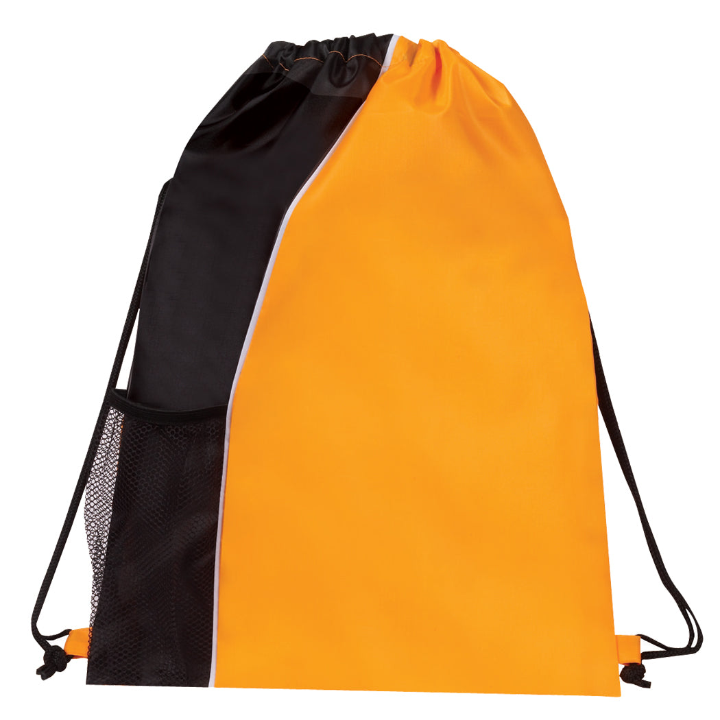 Poly Colorblock Drawstring Bag