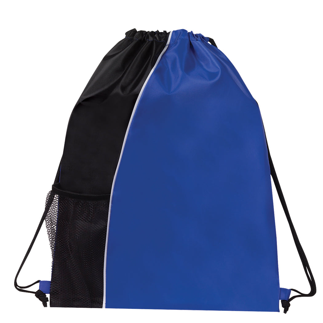 Poly Colorblock Drawstring Bag