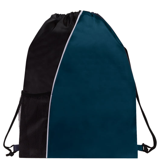 Poly Colorblock Drawstring Bag