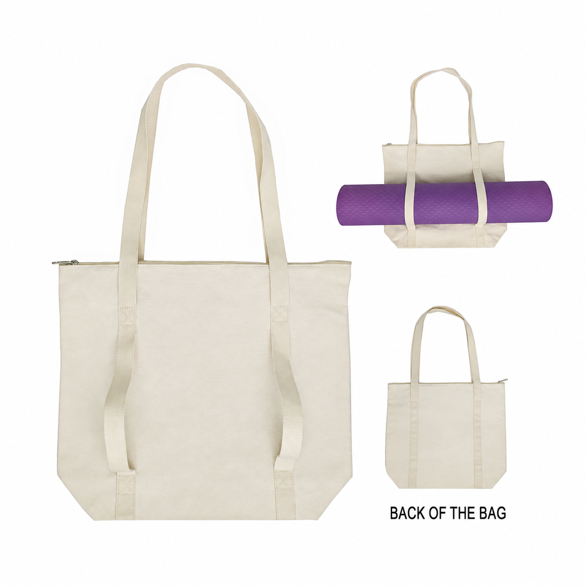 Zippered Yoga Tote Bag