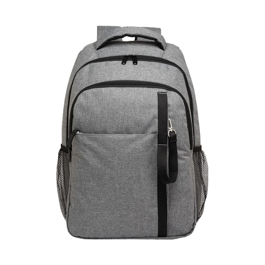 Multi-Pocket Heather Gray 15.6-Inch Laptop Backpack