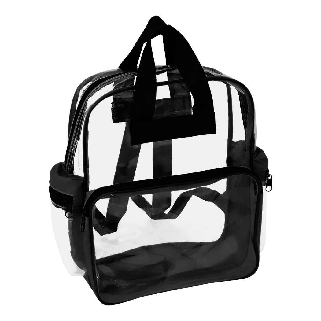 Rainbow Clear Vinyl Zippered Backpack