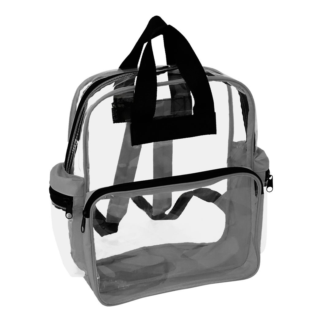 Rainbow Clear Vinyl Zippered Backpack