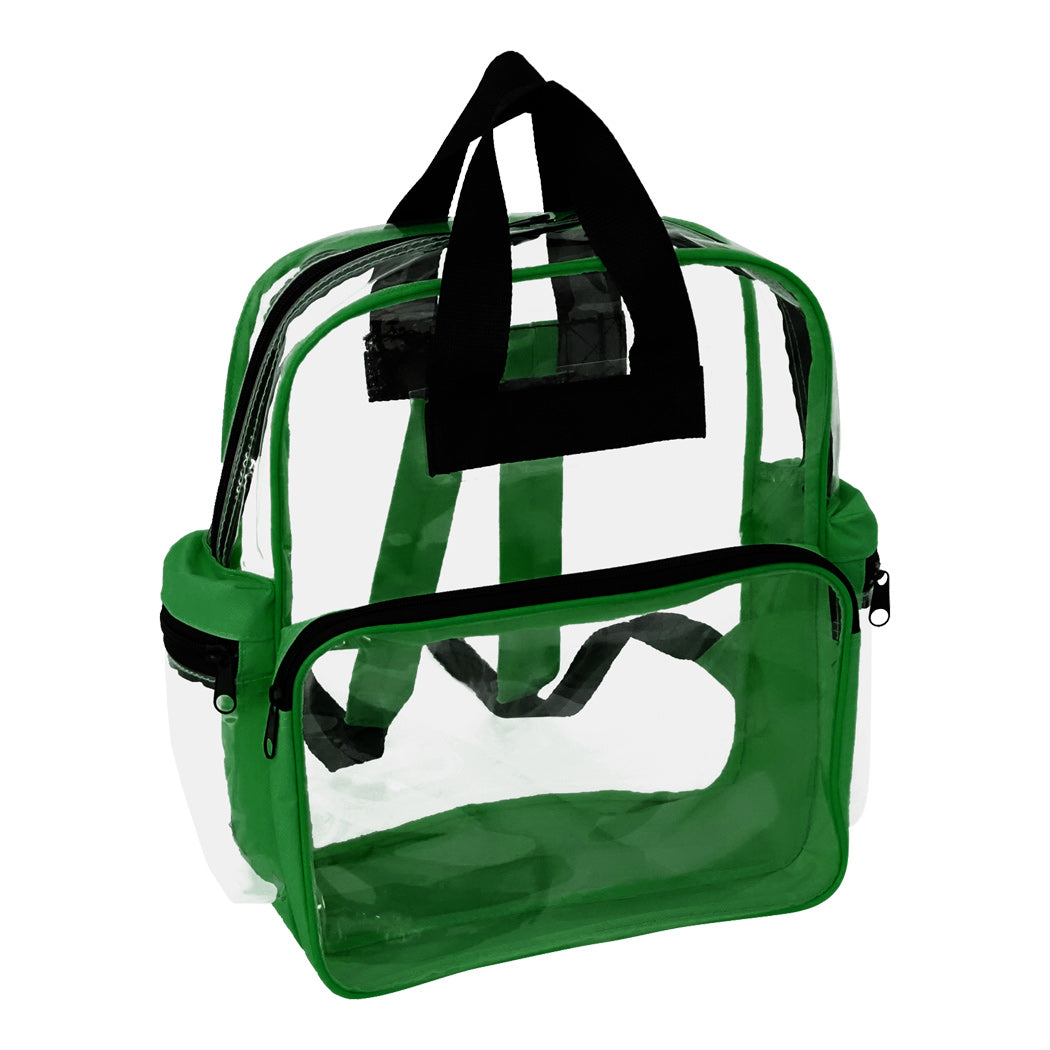 Rainbow Clear Vinyl Zippered Backpack