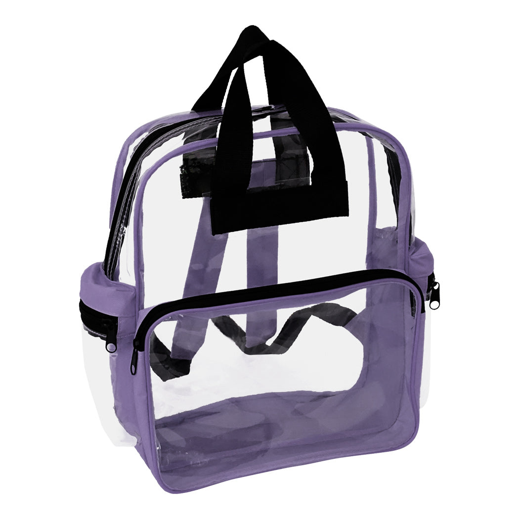 Rainbow Clear Vinyl Zippered Backpack