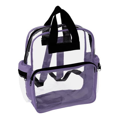 Rainbow Clear Vinyl Zippered Backpack