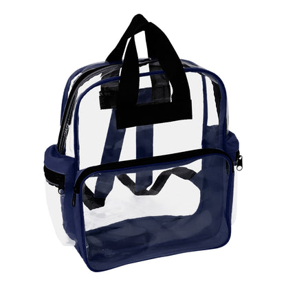 Rainbow Clear Vinyl Zippered Backpack