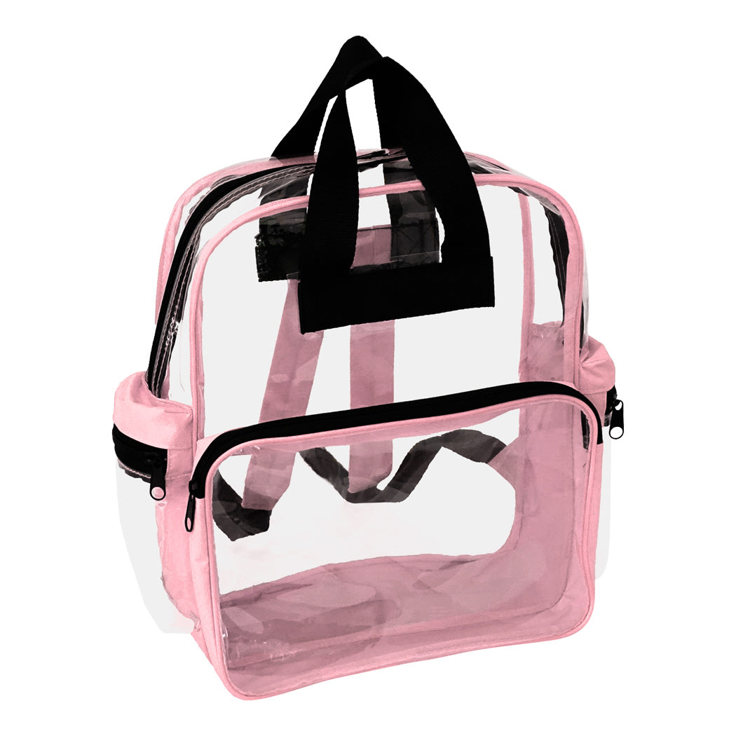 Rainbow Clear Vinyl Zippered Backpack