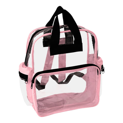 Rainbow Clear Vinyl Zippered Backpack