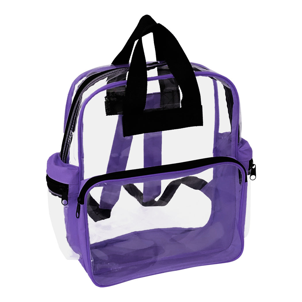Rainbow Clear Vinyl Zippered Backpack