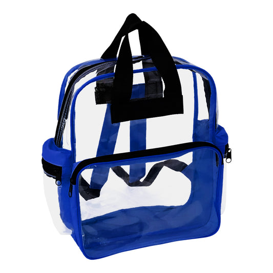 Rainbow Clear Vinyl Zippered Backpack