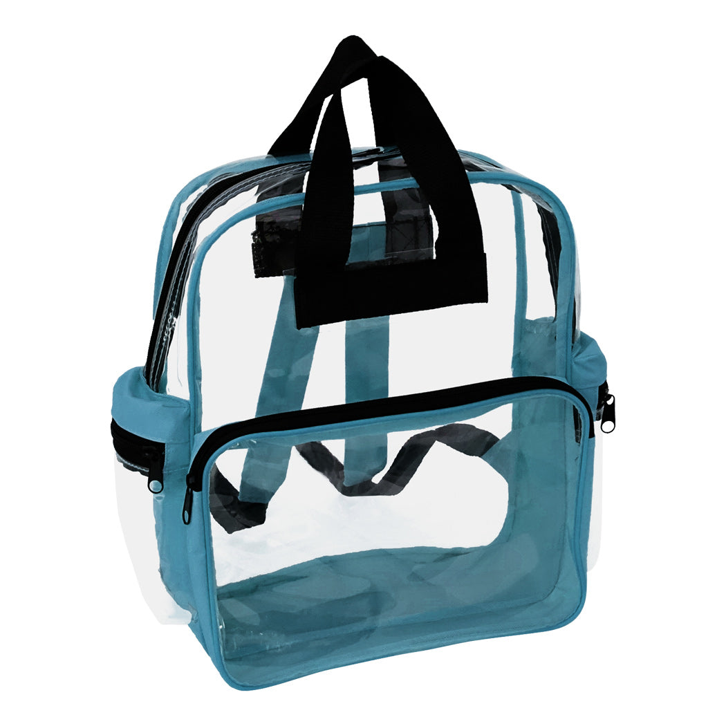 Rainbow Clear Vinyl Zippered Backpack