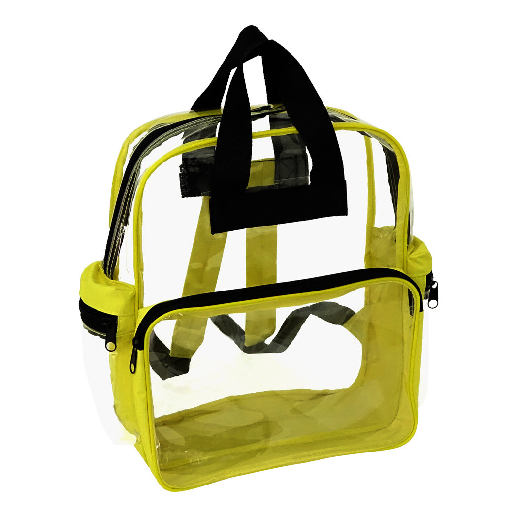 Rainbow Clear Vinyl Zippered Backpack
