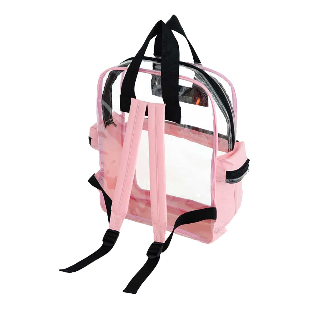 Rainbow Clear Vinyl Zippered Backpack