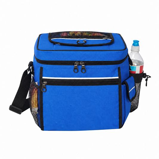 24 Pack Multi Pocket Polyester Insulated Lunch Cooler Bag