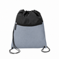 Two-Tone Zippered Drawstring Bag