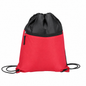 Two-Tone Zippered Drawstring Bag