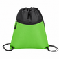 Two-Tone Zippered Drawstring Bag