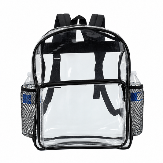 Mesh Pocket Clear Backpack