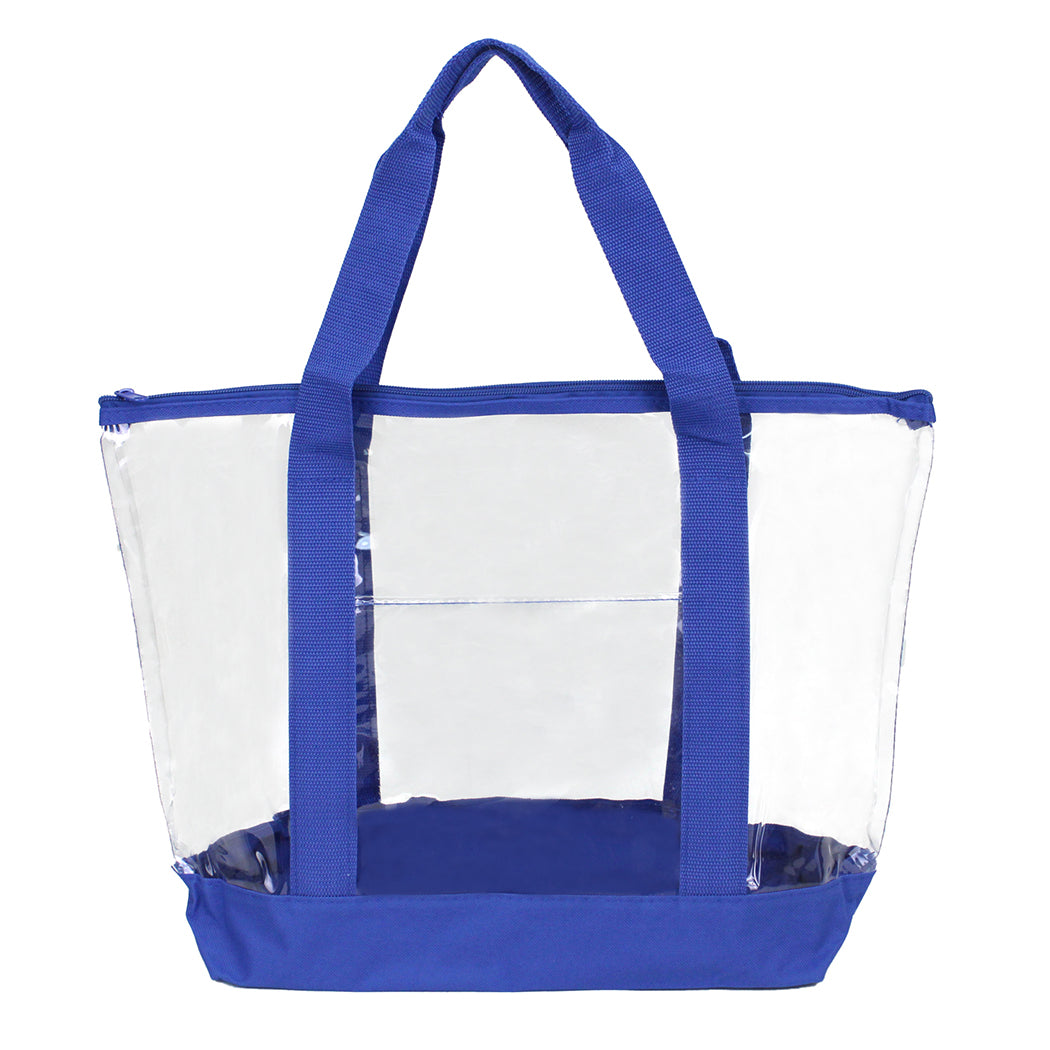 Stadium PVC Clear Zipper Tote Bag