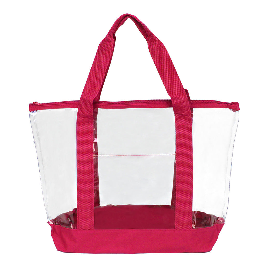 Stadium PVC Clear Zipper Tote Bag