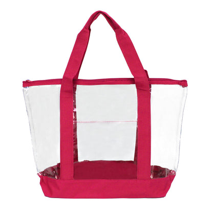Stadium PVC Clear Zipper Tote Bag