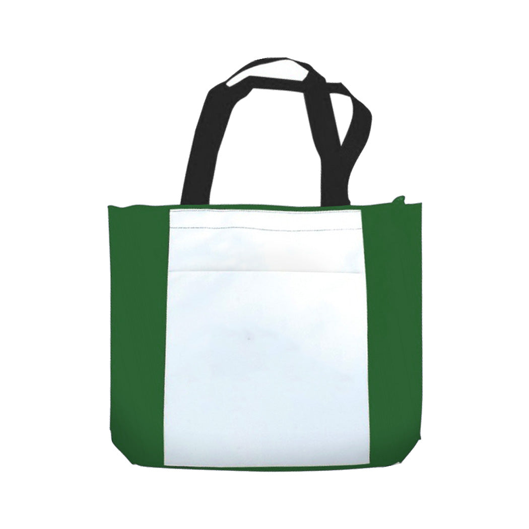 Polyester Two-Tone Zipper Tote Bag