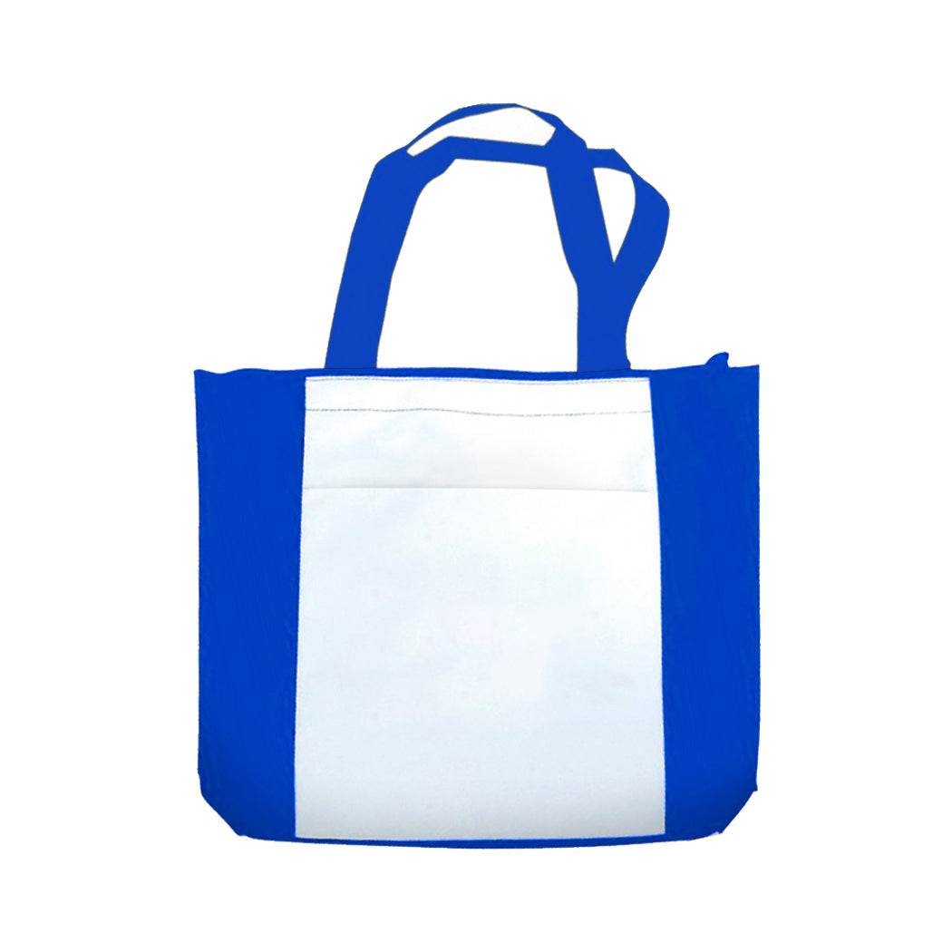 Polyester Two-Tone Zipper Tote Bag