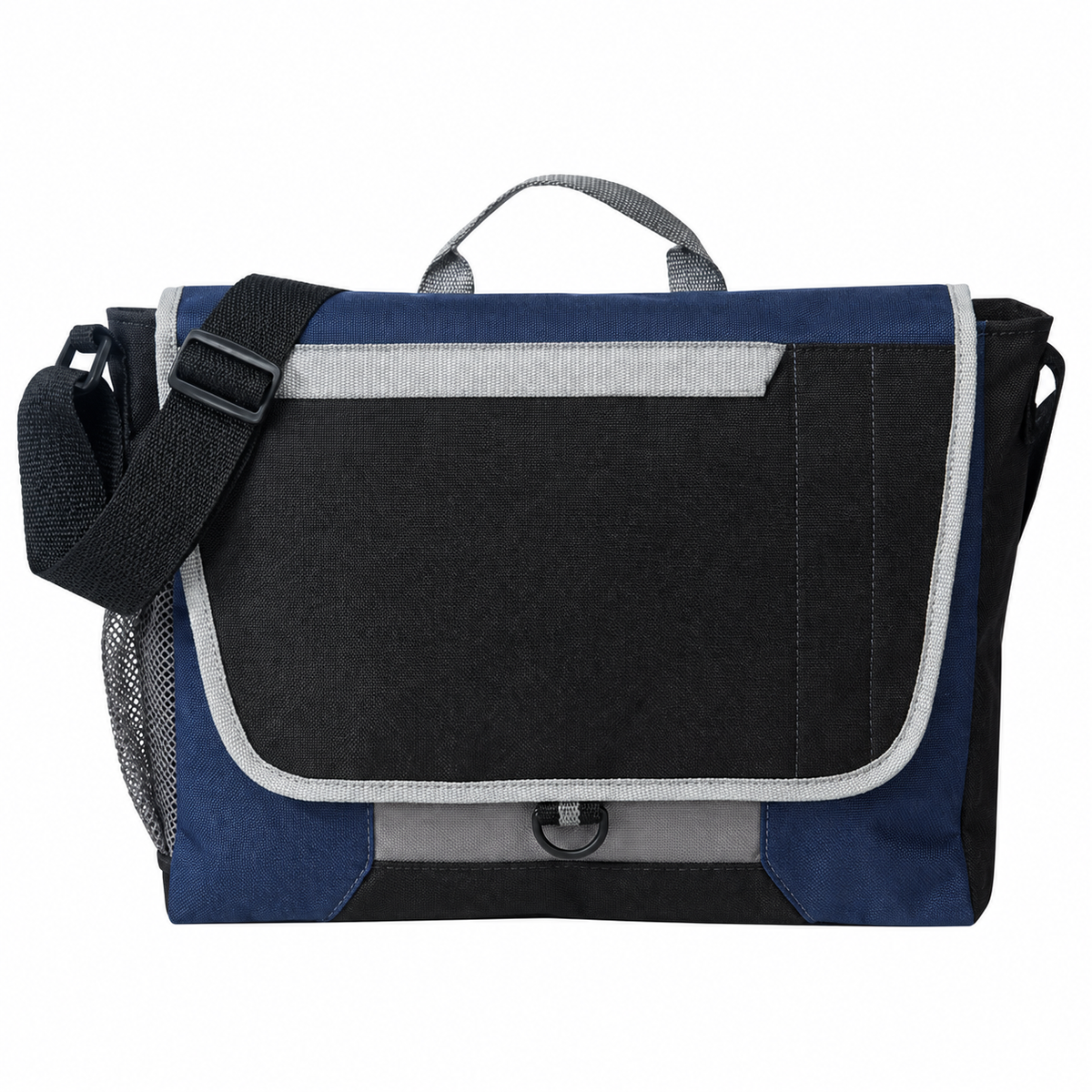 Bottle-Pocket Poly Messenger Bag