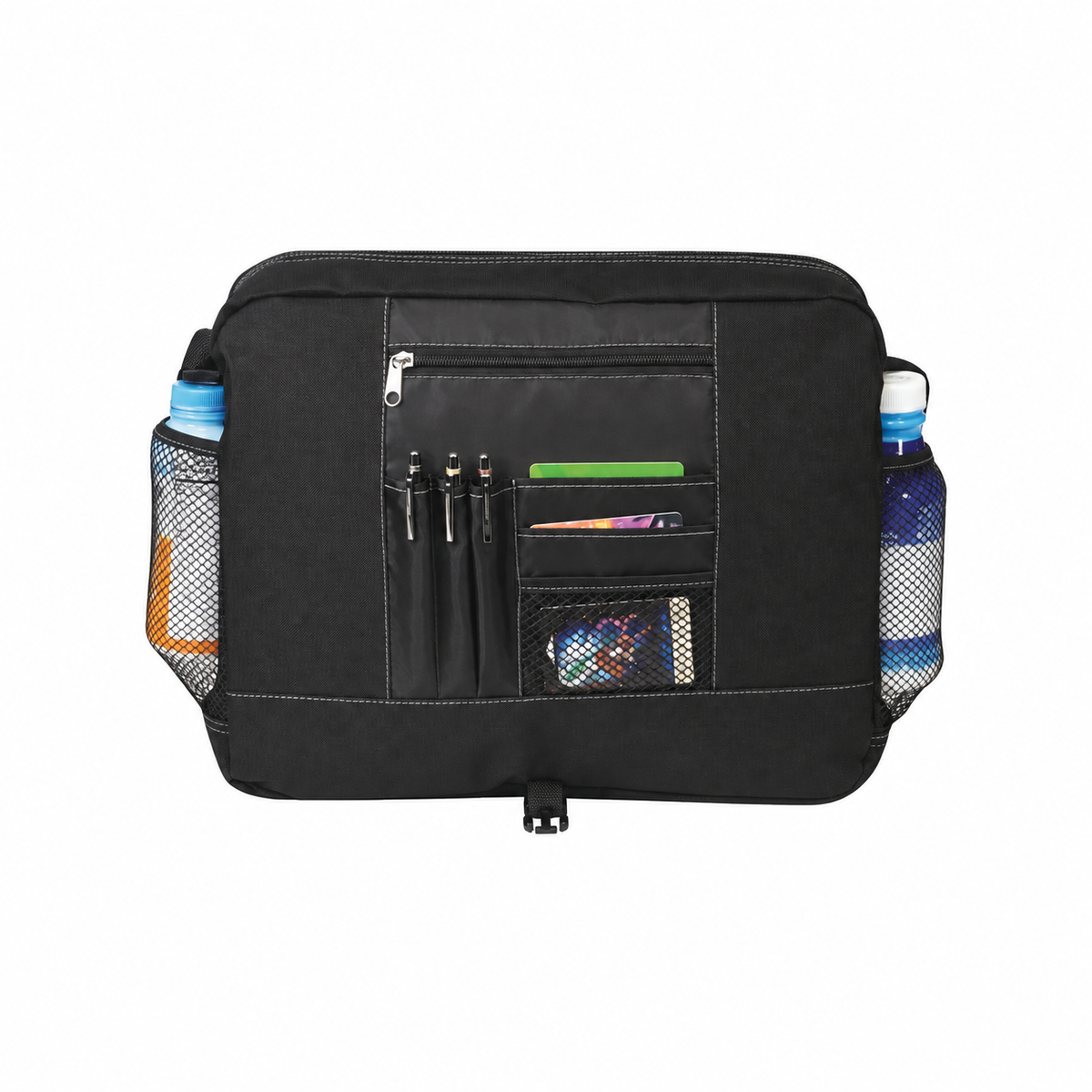 Multi-Pocket Deluxe Poly Messenger Bag
